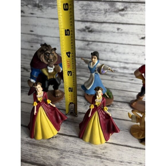 Disney Beauty And The Beast PVC Plastic Figurines Cake Toppers Toy Lot Of 6 - Picture 7 of 11